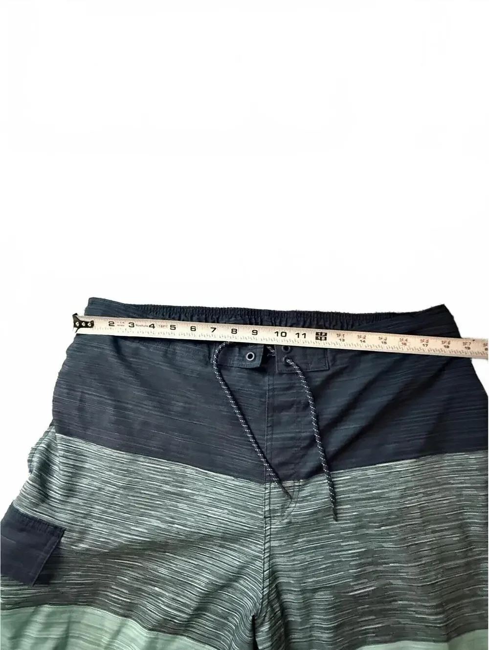 George Men's E-Board Swim Trunks Size XL 40-42 Blue Teal Striped Board Shorts